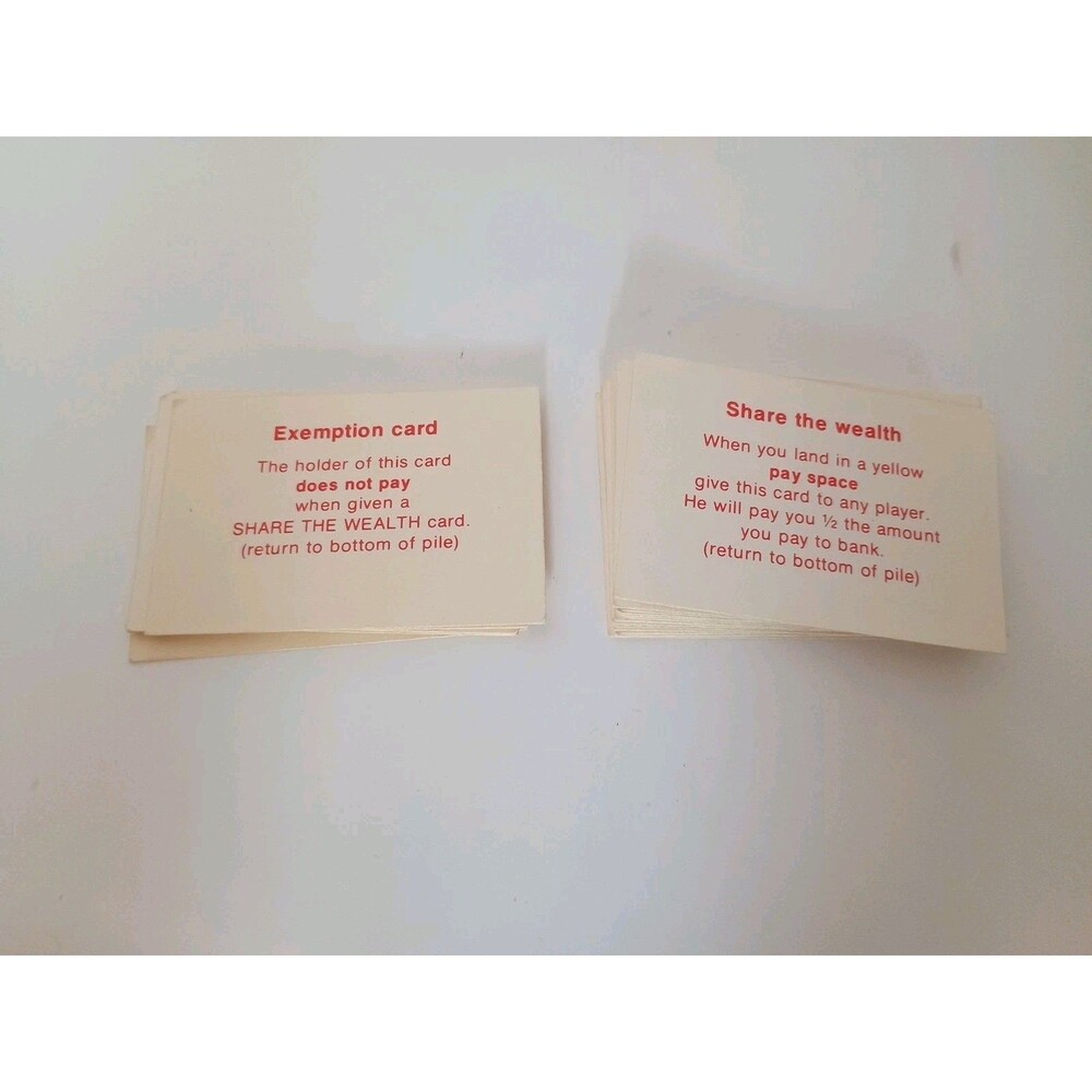 Vintage Milton Bradley The Game of Life - Replacement Pieces Cards